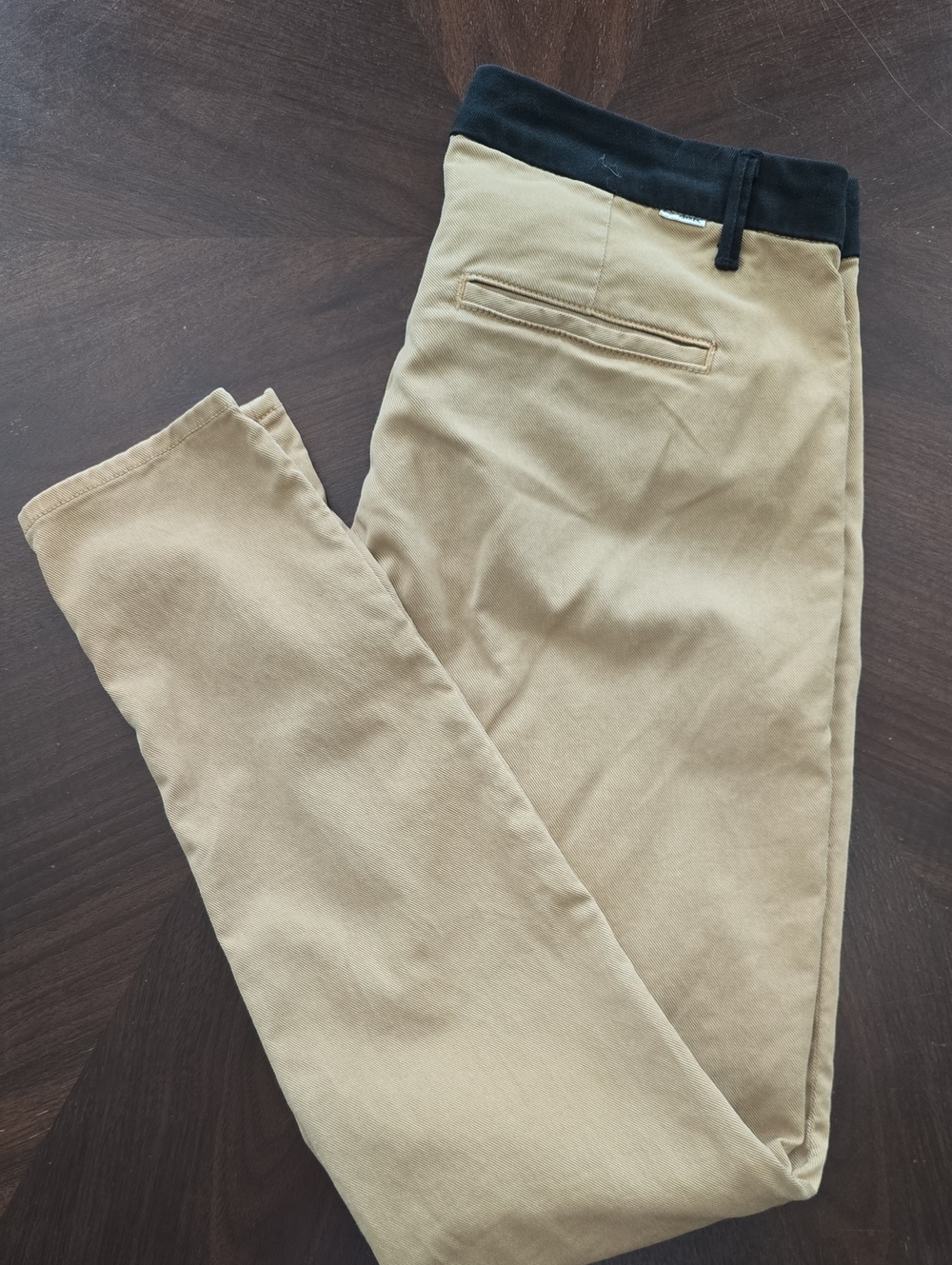 MOTHER Tan Chinos with Black Waistband